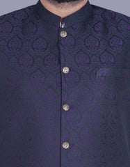 Black Self Waist Coat WC2338S-36