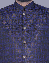 Blue Self Waist Coat WC2340S-36