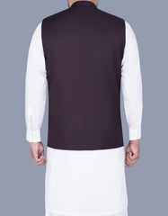D Brown Plain Waist Coat WC2375-4S-40