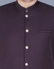 D Brown Plain Waist Coat WC2375-4S-36