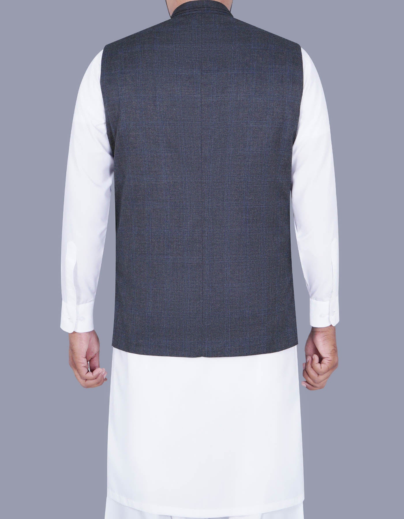 Charcoal Check Waist Coat WC2376-2C-40