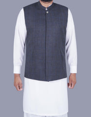 Charcoal Check Waist Coat WC2376-2C-34