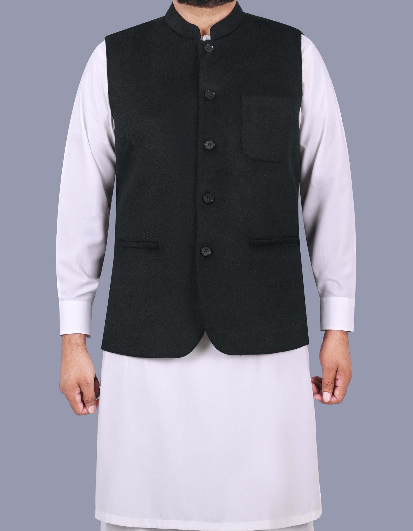 Charcoal Texture Waist Coat WC2380-12S-34