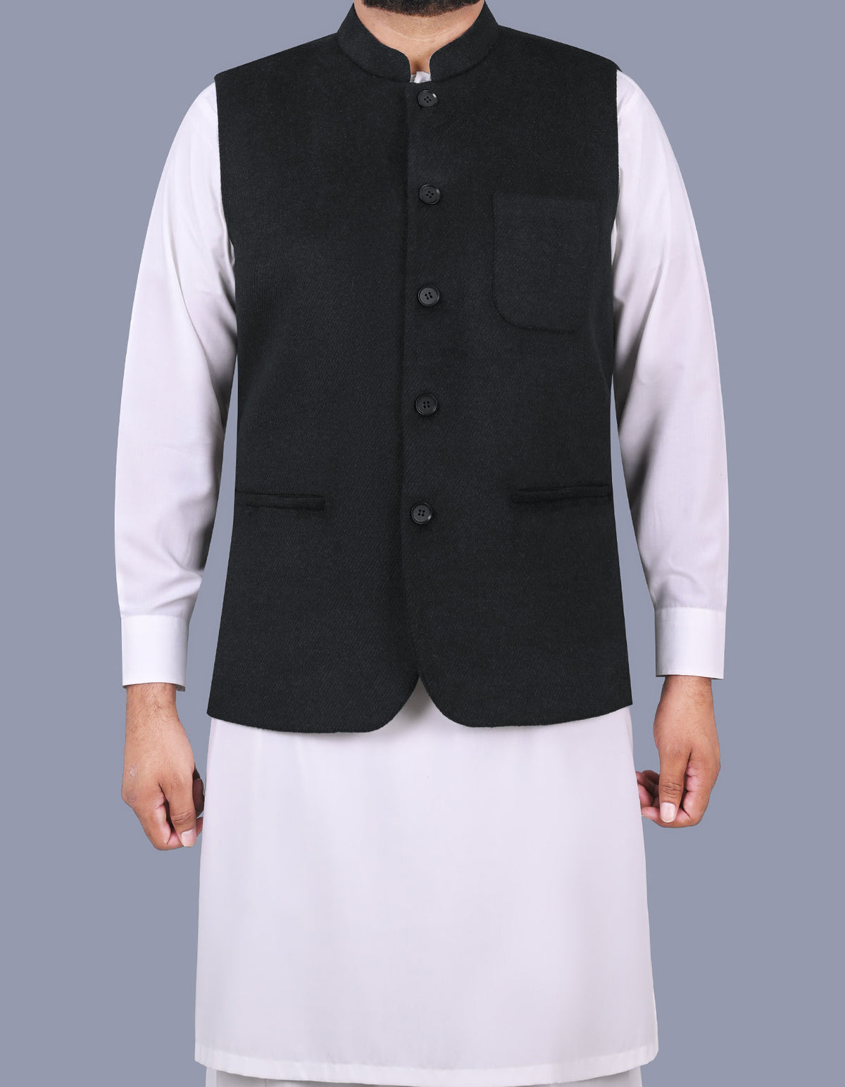Charcoal Texture Waist Coat WC2380-12S-34