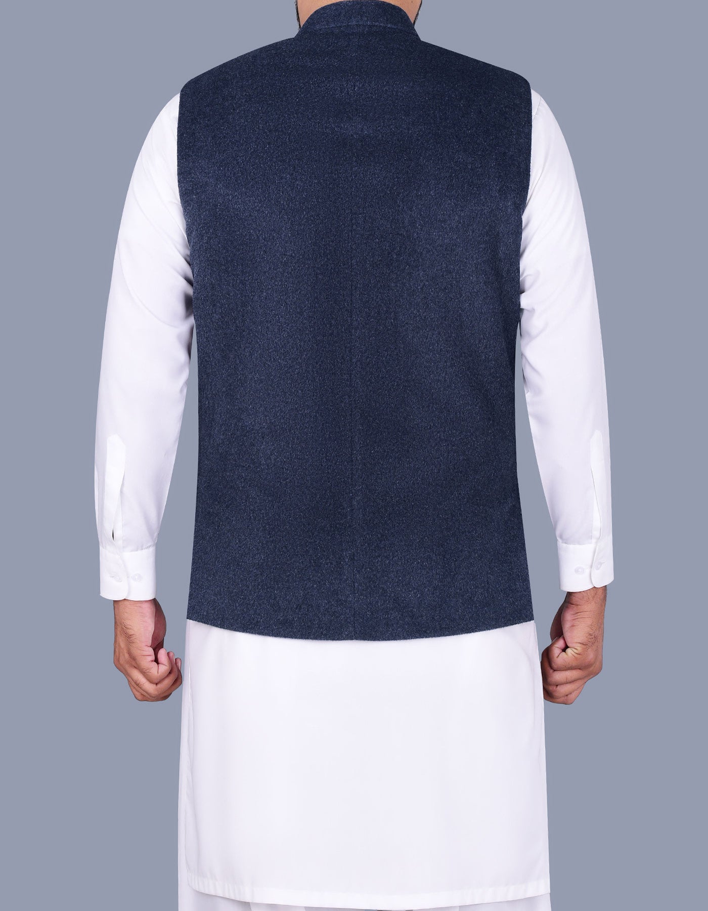Blue Plain Waist Coat WC2381-19S-40