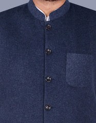 Blue Plain Waist Coat WC2381-19S-36