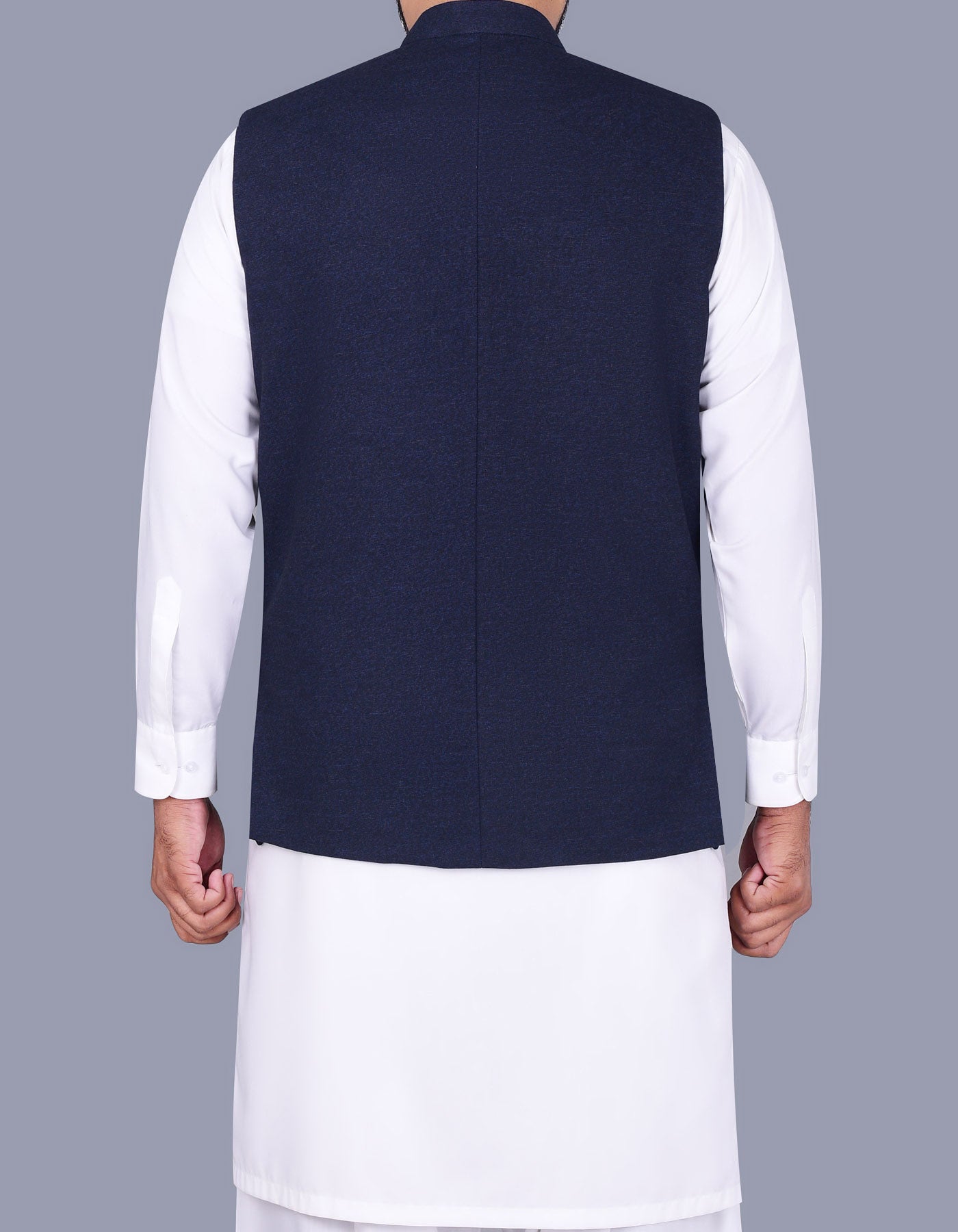 Navy Texture Waist Coat WC2381-9S-40