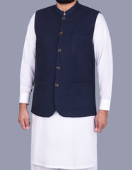 Navy Texture Waist Coat WC2381-9S-38