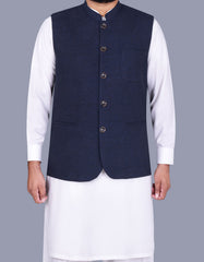 Navy Texture Waist Coat WC2381-9S-34
