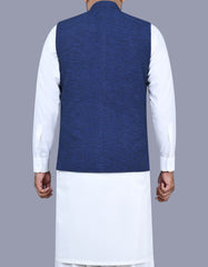 Navy Slub Waist Coat WC2402-1S-40