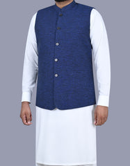 Navy Slub Waist Coat WC2402-1S-38