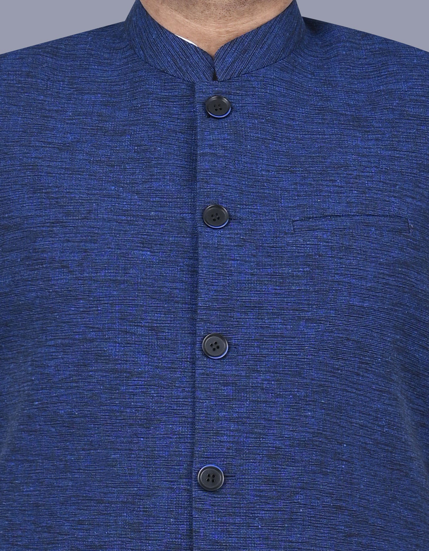 Navy Slub Waist Coat WC2402-1S-36