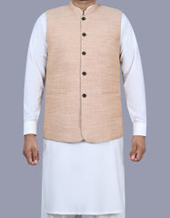 Brown Slub Waist Coat WC2402-6C-34