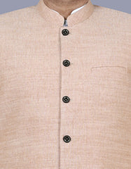 Brown Slub Waist Coat WC2402-6S-36