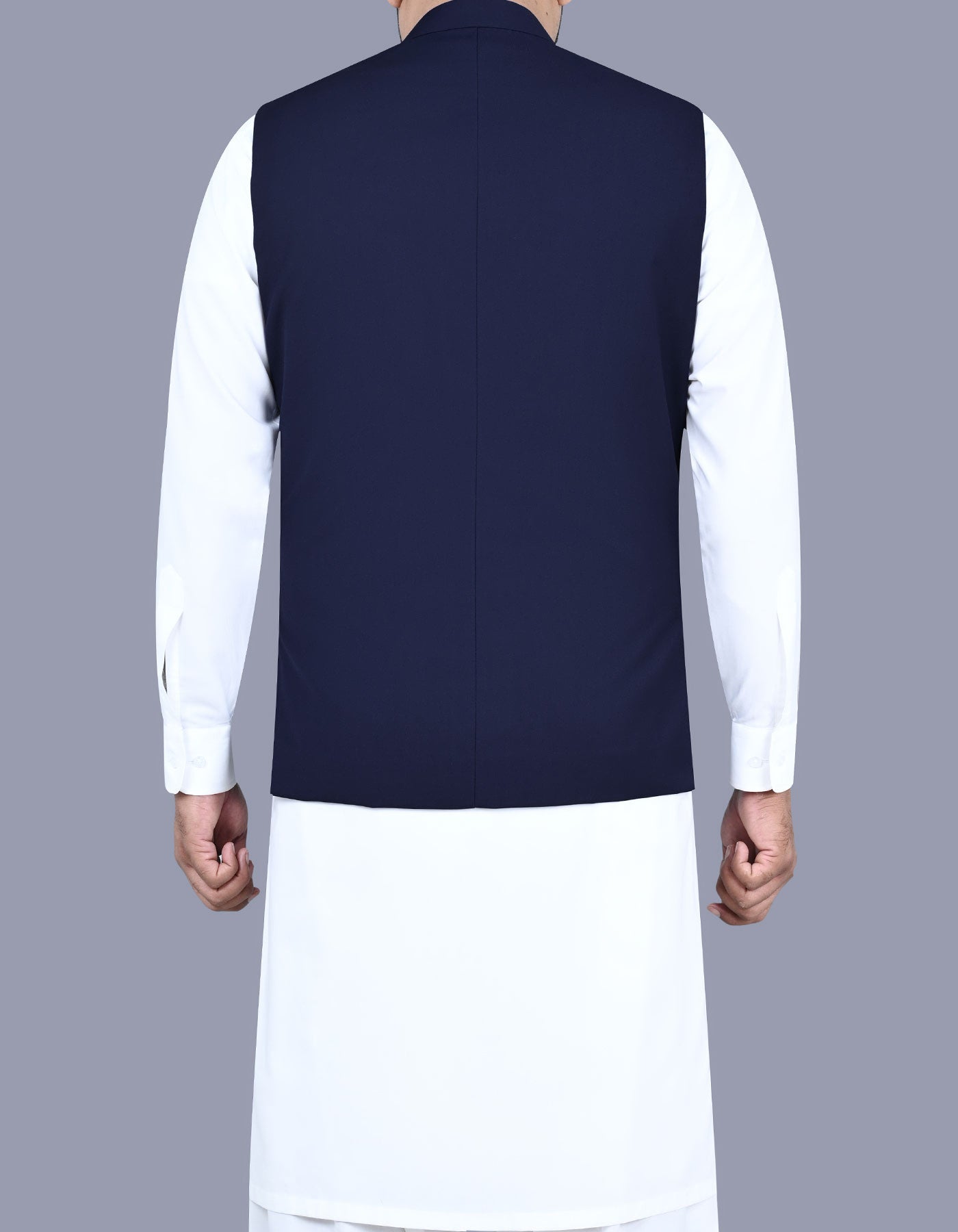 Navy Plain Waist Coat WC2404-14C-40