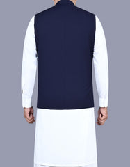 Navy Plain Waist Coat WC2404-14C-40