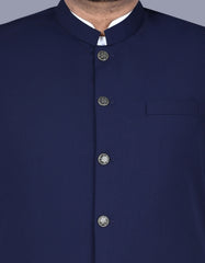 Navy Plain Waist Coat WC2404-14S-36