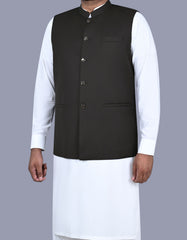 Chocolate Plain Waist Coat WC2407-5C-38