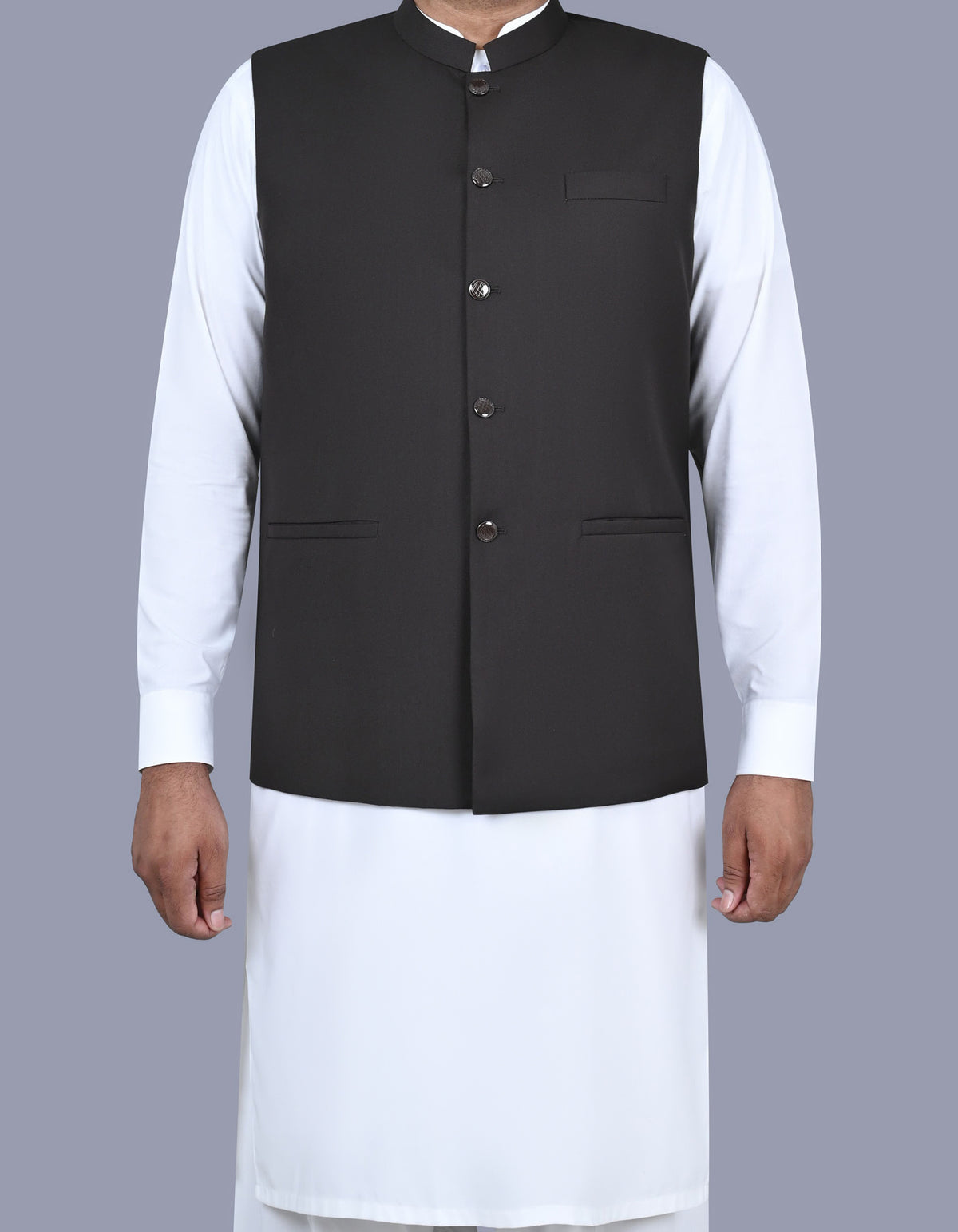 Chocolate Plain Waist Coat WC2407-5C-34