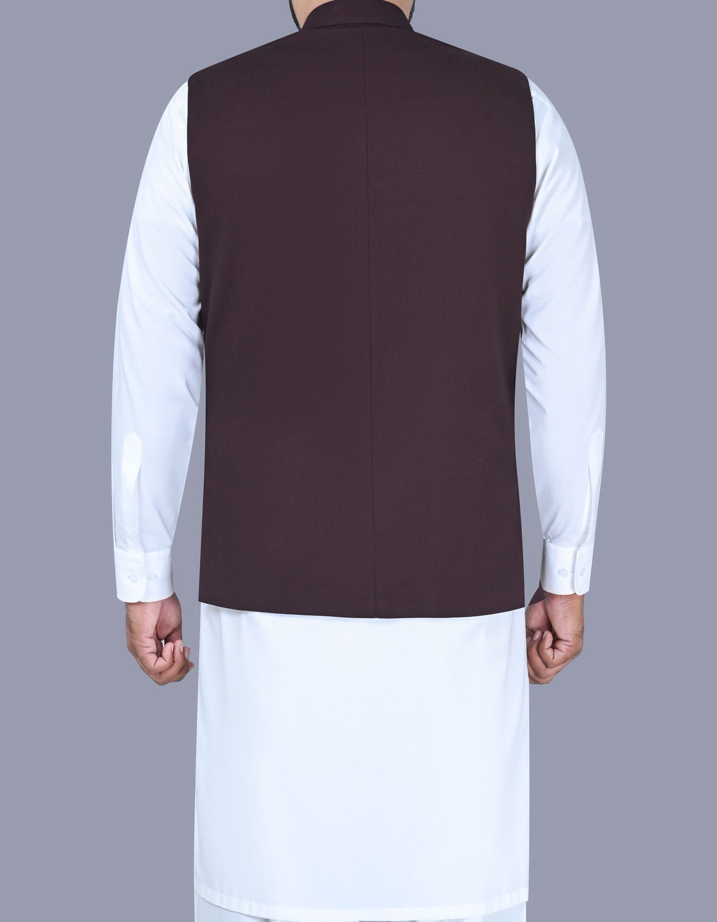 Burgundy Texture Waist Coat WC2411-1C-40