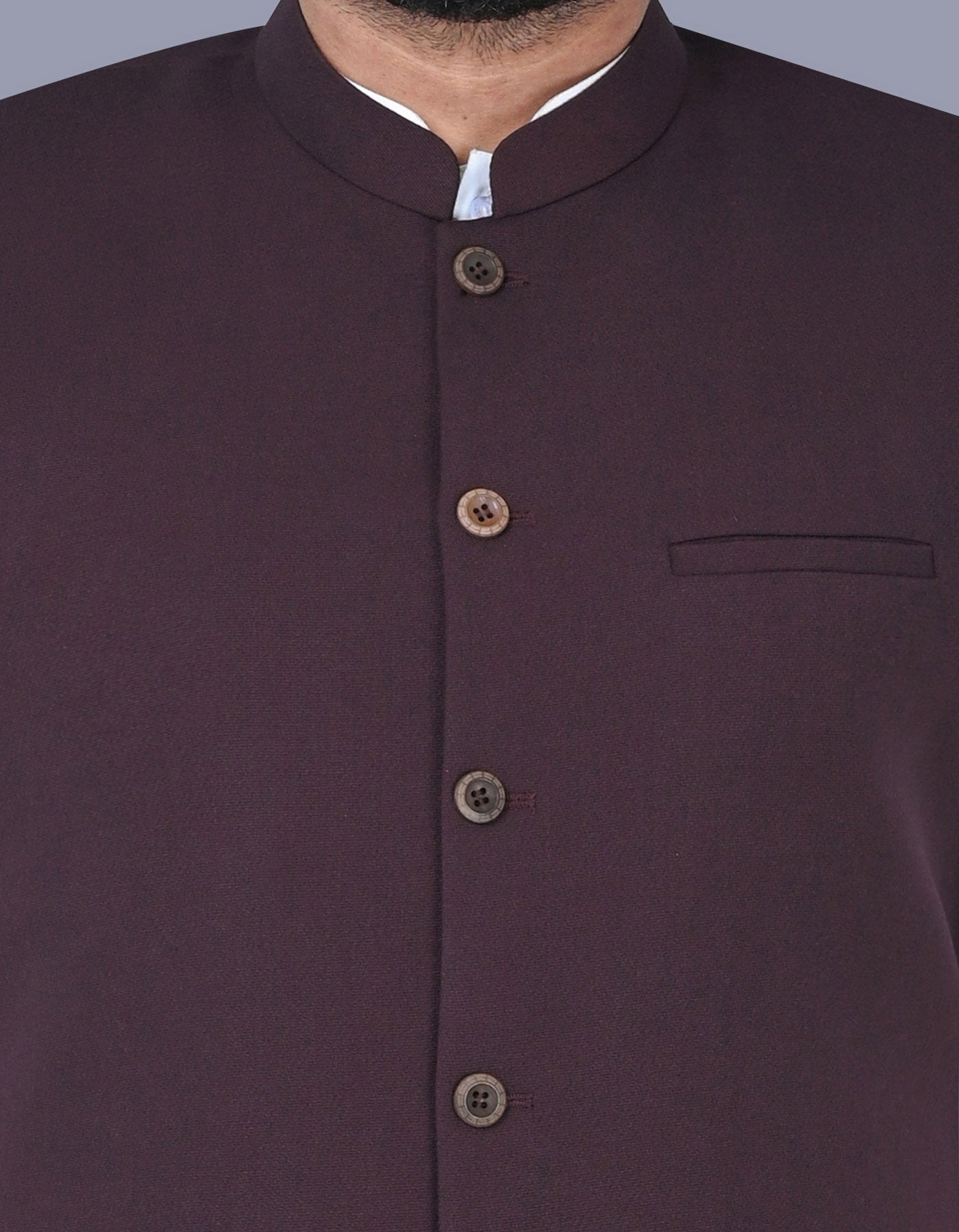 Burgundy Texture Waist Coat WC2411-1S-38