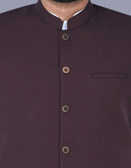 Burgundy Texture Waist Coat WC2411-1S-38