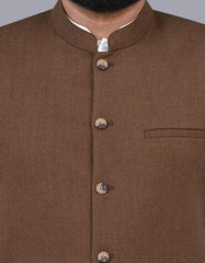 L Brown Texture Waist Coat WC2411-2C-38