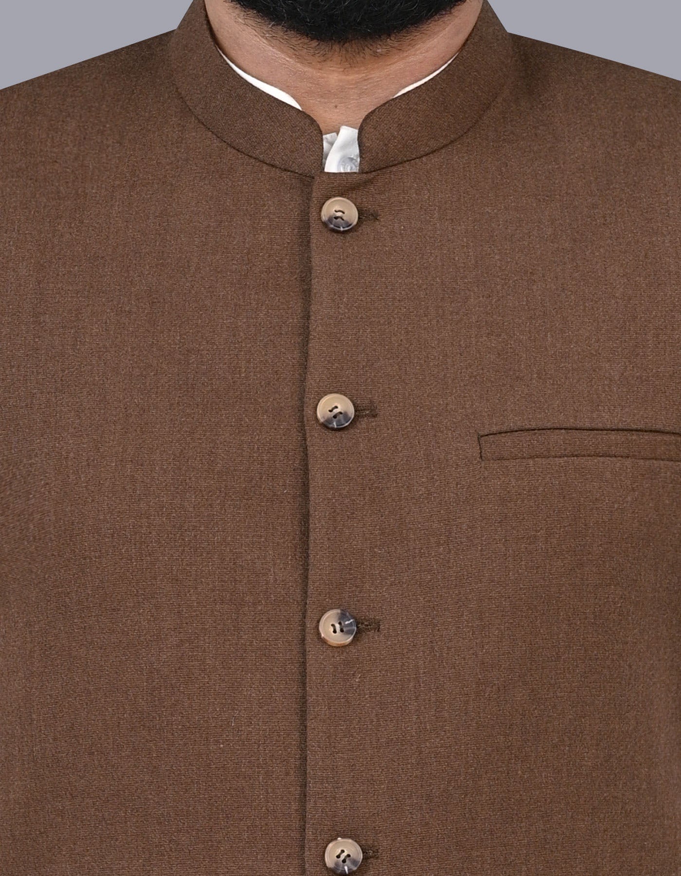 L Brown Texture Waist Coat WC2411-2S-38