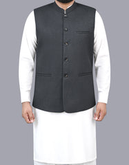 Charcoal Texture Waist Coat WC2411-3C-34