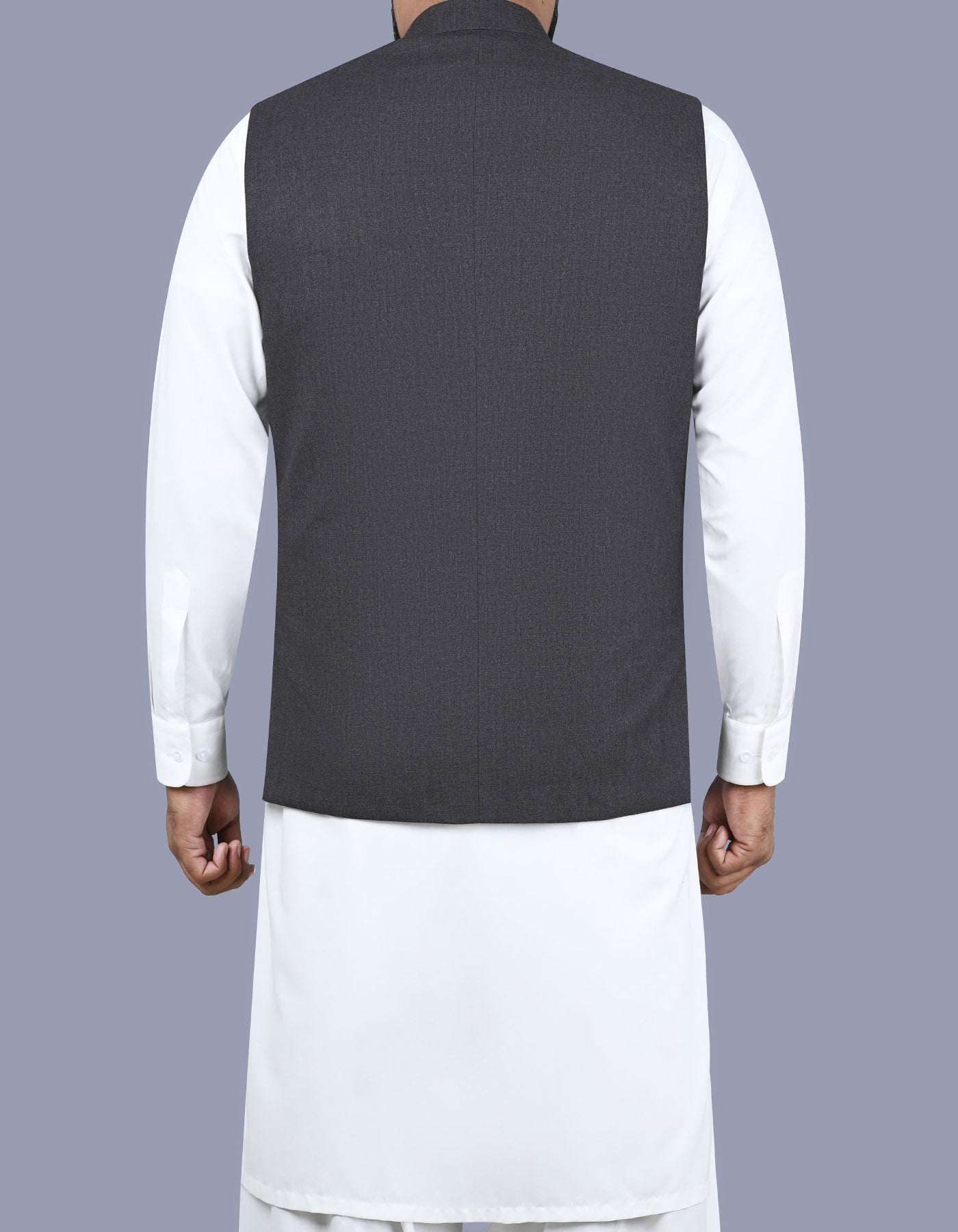 L Charcoal Texture Waist Coat WC2411-6C-40