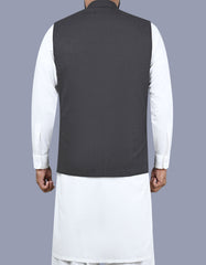 L Charcoal Texture Waist Coat WC2411-6C-40