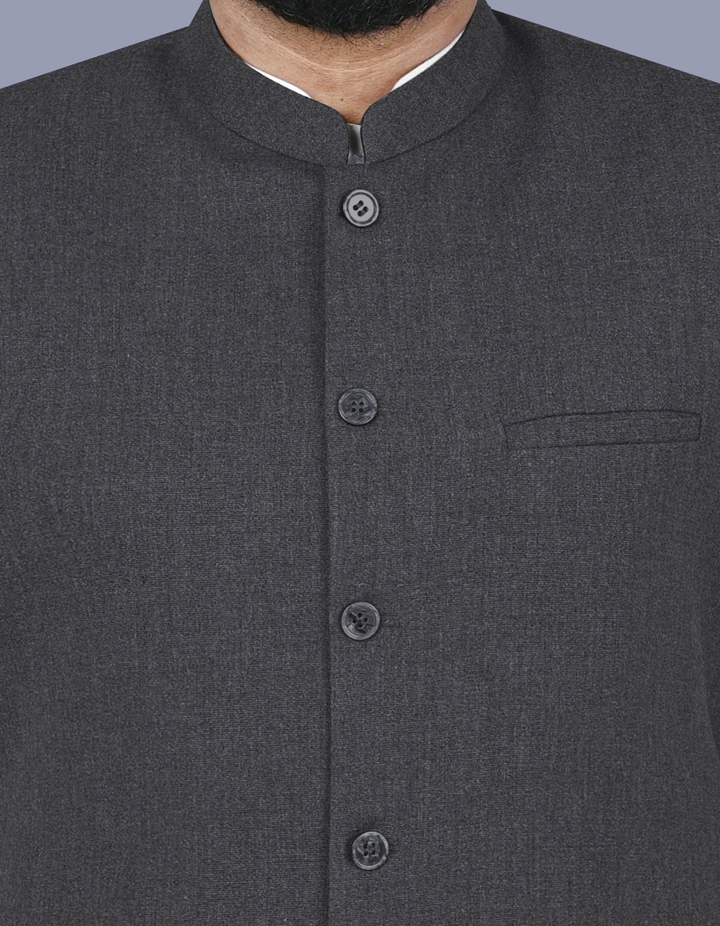 L Charcoal Texture Waist Coat WC2411-6C-36