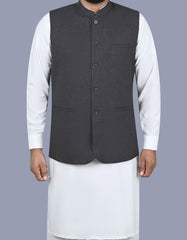 L Charcoal Texture Waist Coat WC2411-6C-34