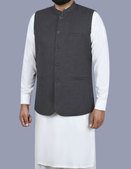 L Charcoal Texture Waist Coat WC2411-6S-38