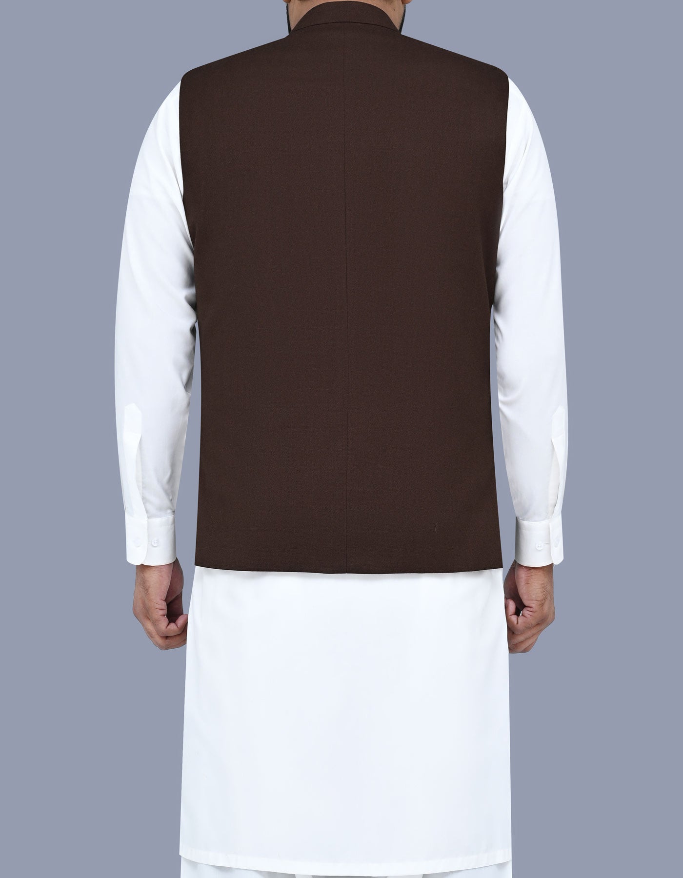 D Brown Texture Waist Coat WC2412-1C-40