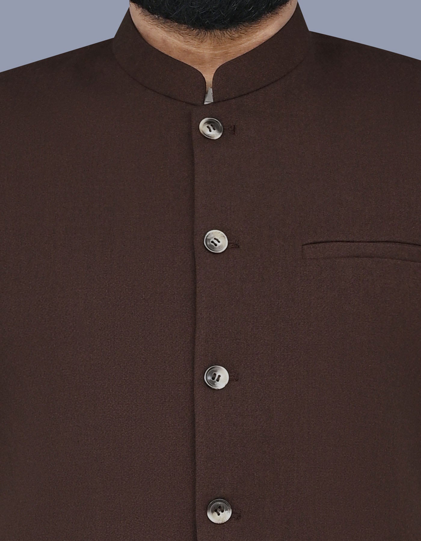 D Brown Texture Waist Coat WC2412-1S-36