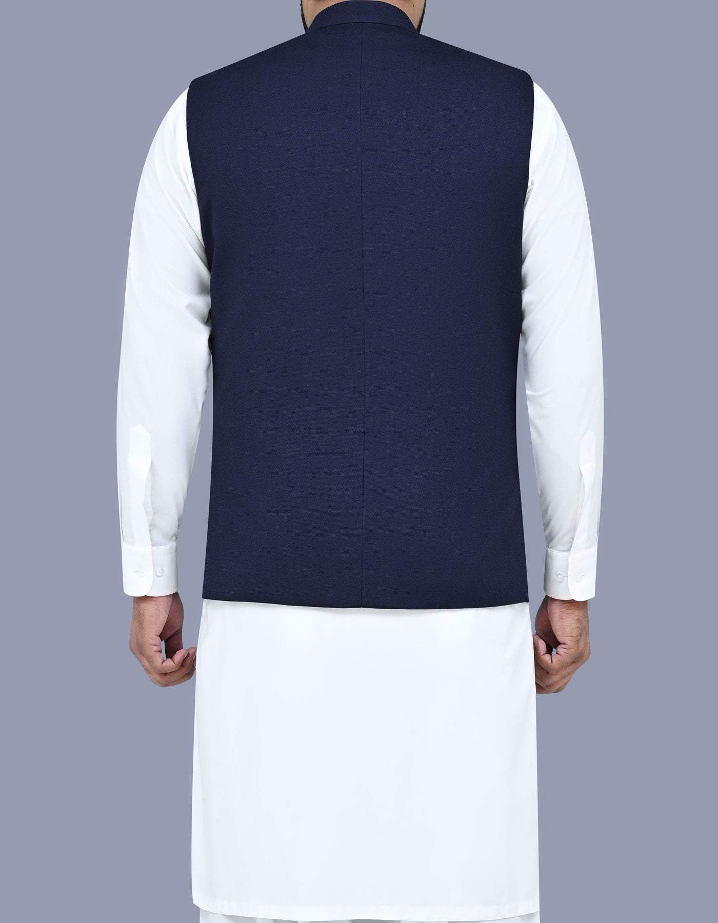 Blue Texture Waist Coat WC2412-2S-44