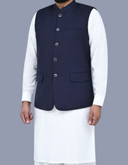 Blue Texture Waist Coat WC2412-2S-42