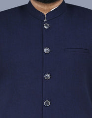 Blue Texture Waist Coat WC2412-2S-40