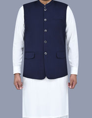 Blue Texture Waist Coat WC2412-2S-38