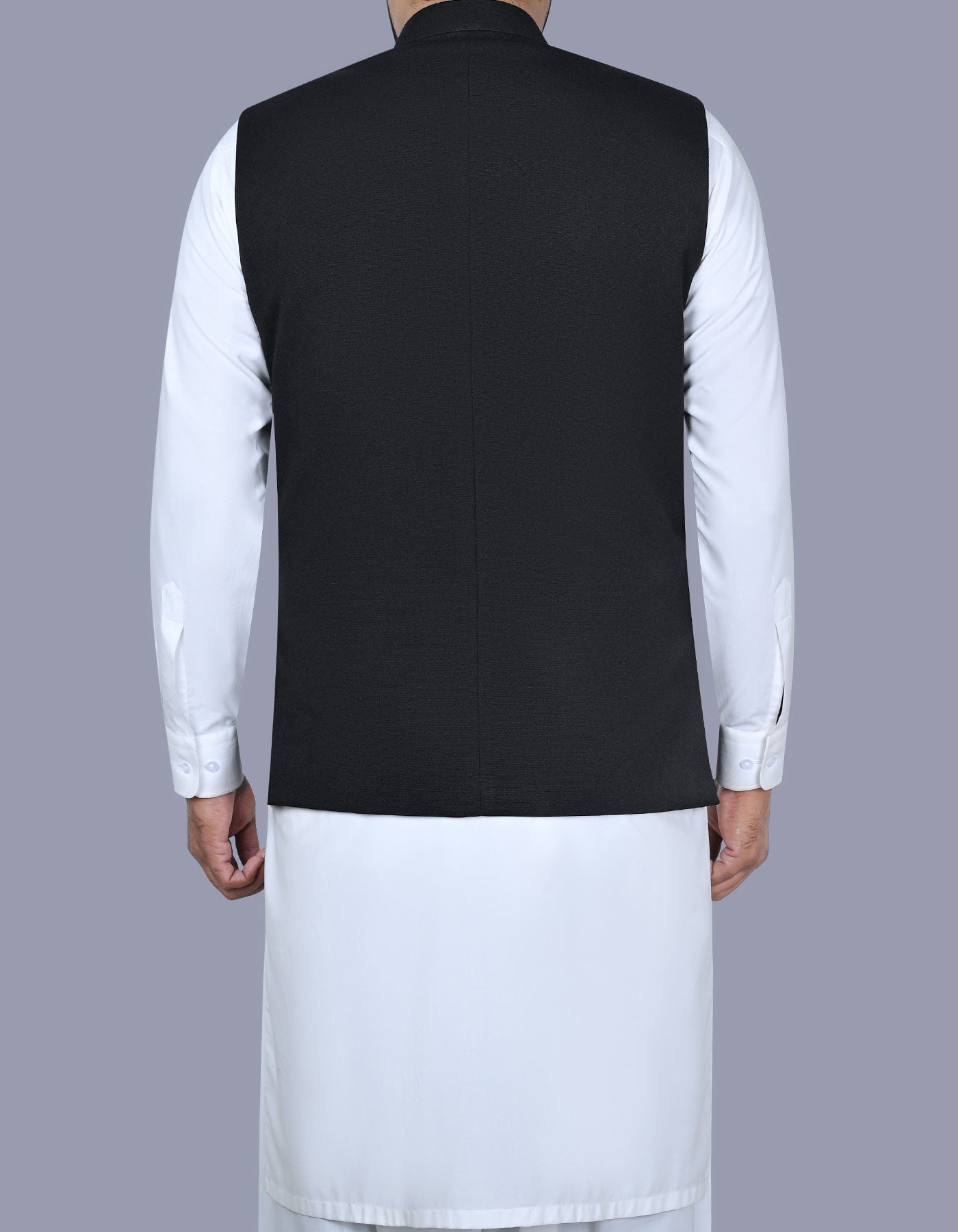 Black Texture Waist Coat WC2412-3C-40