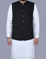 Black Texture Waist Coat WC2412-3C-34