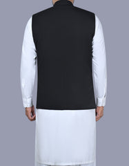 Black Texture Waist Coat WC2412-3S-40