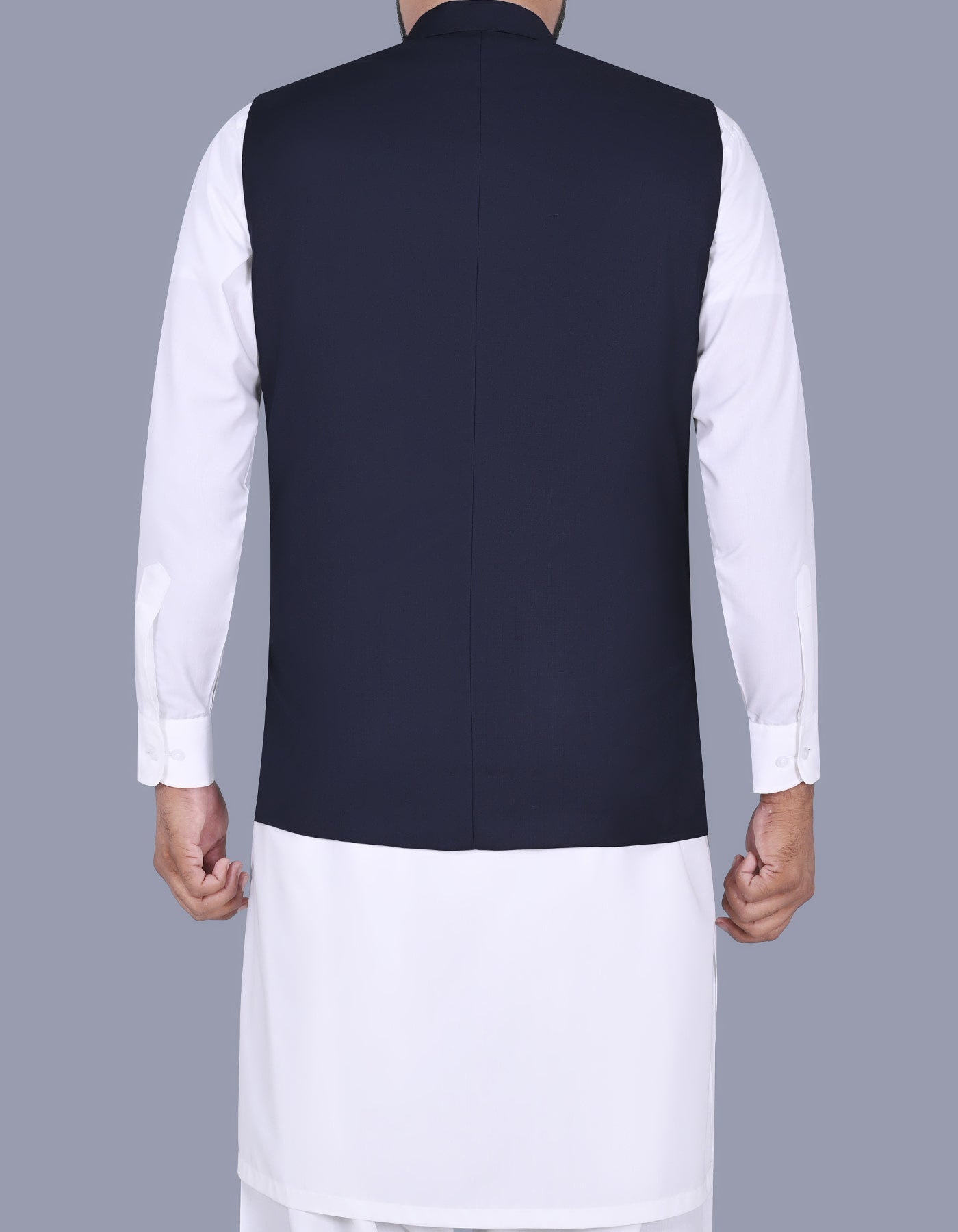 Navy Plain Waist Coat WC2413-2C-40
