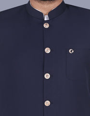 Navy Plain Waist Coat WC2413-2C-36
