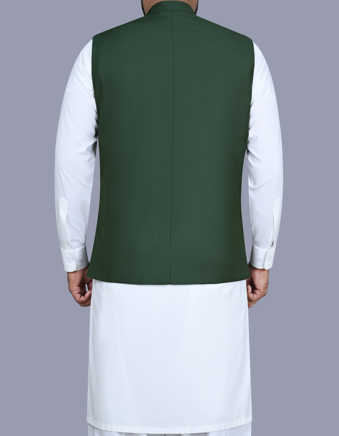 Green Plain Waist Coat WC2413-3S-46