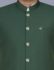 Green Plain Waist Coat WC2413-3S-42