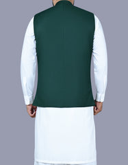 Green Plain Waist Coat WC2414S-40