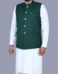 Green Plain Waist Coat WC2414S-38