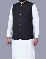 Black Plain Waist Coat WC2421C-38